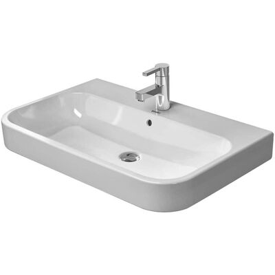 Lavabo Happy D.2 65cm Bianco Lucido con Sifone di Troppo e 1 Foro - Lavabo Lavabo Happy D.2 65cm Bianco Lucido con Sifone di Troppo e 1 Foro - Lavabo