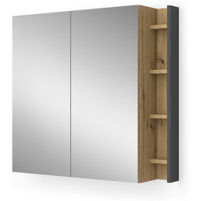 Vicco Specchio Contenitore Bagno Edelin, Artigiano, 80 X 75 Cm Con Ripiani, Vicco Specchio Contenitore Bagno Edelin, Artigiano, 80 X 75 Cm Con Ripiani,