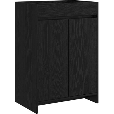 VIDAXL Mobiletto Da Bagno Sotto Lavabo Rovere Nero 56 X 37,5 X 81 Cm VIDAXL Mobiletto Da Bagno Sotto Lavabo Rovere Nero 56 X 37,5 X 81 Cm