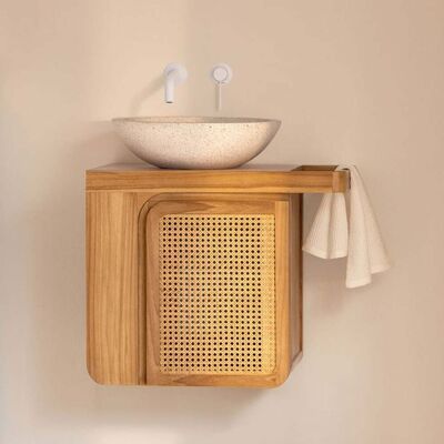 SKLUM Set Di Mobili Da Bagno Sospesi 60x40 Cm In Legno Di Teak Georgy SKLUM Set Di Mobili Da Bagno Sospesi 60x40 Cm In Legno Di Teak Georgy