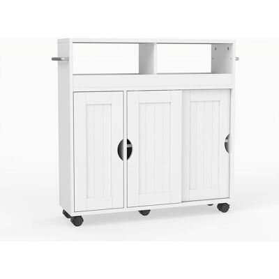 COSTWAY Mobile Bagno Con Ruote, Mobiletto Laterale Con Ripiano Regolabile,75 X 20 X 72 Cm COSTWAY Mobile Bagno Con Ruote, Mobiletto Laterale Con Ripiano Regolabile,75 X 20 X 72 Cm