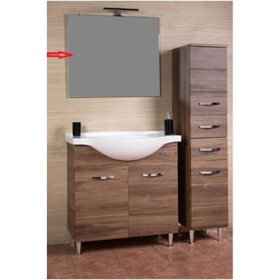 OEM R Specchio X Mobile Bagno Antonella 2 Ante + 3 Cassetti 105 Noce OEM R Specchio X Mobile Bagno Antonella 2 Ante + 3 Cassetti 105 Noce