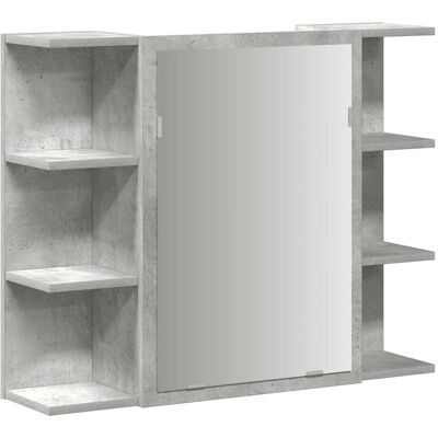 HELLOSHOP26 Mobiletto A Specchio Moderno Per Bagno 80 X 20,5 X 64 Cm Ampio Spazio Contenitivo Realizzato In Truciolato Grigio Cemento 020050719 HELLOSHOP26 Mobiletto A Specchio Moderno Per Bagno 80 X 20,5 X 64 Cm Ampio Spazio Contenitivo Realizzato In Truciolato Grigio Cemento 020050719