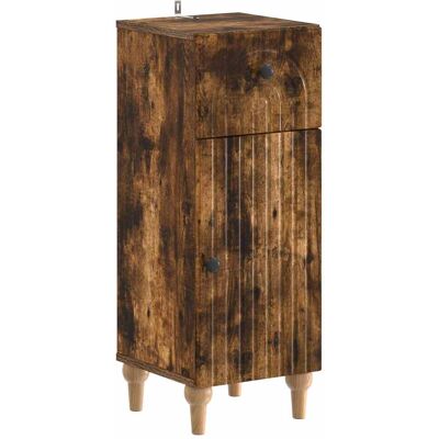 VIDAXL Mobiletto Da Bagno Alkmaar Rovere Fumo 30 X 31 X 80 Cm VIDAXL Mobiletto Da Bagno Alkmaar Rovere Fumo 30 X 31 X 80 Cm