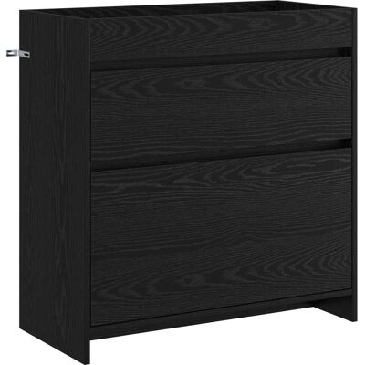 VIDAXL Mobiletto Da Bagno Sotto Lavabo Rovere Nero 78,5 X 37,5 X 81 Cm VIDAXL Mobiletto Da Bagno Sotto Lavabo Rovere Nero 78,5 X 37,5 X 81 Cm