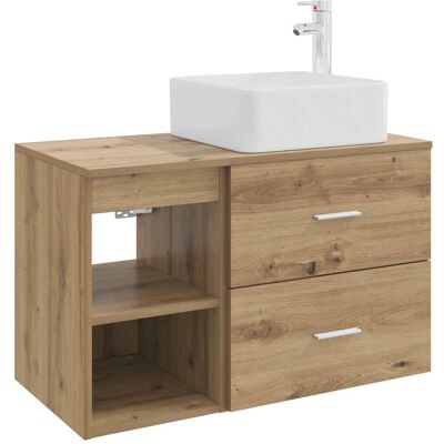 VIDAXL Set Di Mobili Per Il Bagno 2 Pcs Rovere Artigianale VIDAXL Set Di Mobili Per Il Bagno 2 Pcs Rovere Artigianale