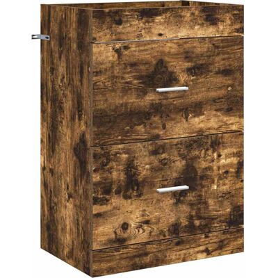 VIDAXL Mobiletto Da Bagno Sotto Lavabo Rovere Fumo 56 X 37,5 X 81 Cm VIDAXL Mobiletto Da Bagno Sotto Lavabo Rovere Fumo 56 X 37,5 X 81 Cm