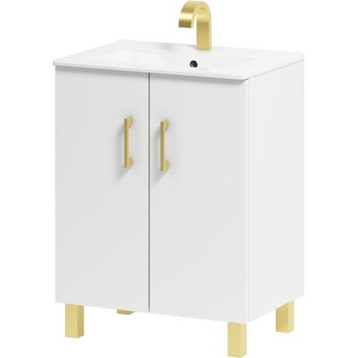 OEM Mobile Bagno Viki 50 Con Lavabo, Bianco (oro) OEM Mobile Bagno Viki 50 Con Lavabo, Bianco (oro)
