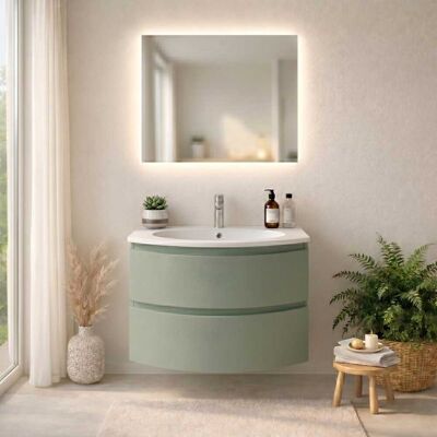 KIAMAMI VALENTINA Mobile Bagno Sospeso 70cm Verde Salvia Con Lavabo Los Angeles KIAMAMI VALENTINA Mobile Bagno Sospeso 70cm Verde Salvia Con Lavabo Los Angeles