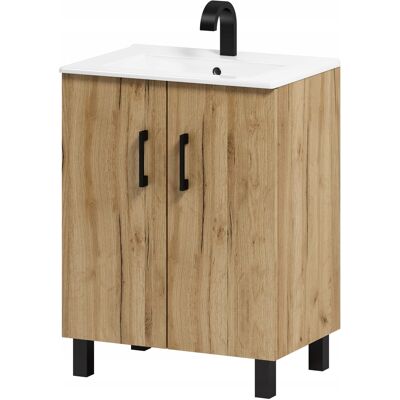 OEM Mobile Da Bagno Viki 50 Con Lavabo, Rovere Dorato OEM Mobile Da Bagno Viki 50 Con Lavabo, Rovere Dorato