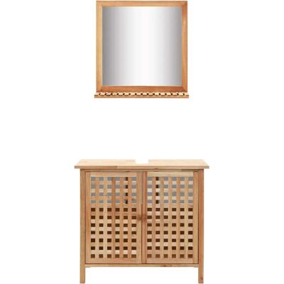 HELLOSHOP26 Armadio Per Lavabo Con Specchio Design Naturale 66 X 29 X 62 Cm Ventilazione Ottimale Portaoggetti In Legno Di Noce 020046315 HELLOSHOP26 Armadio Per Lavabo Con Specchio Design Naturale 66 X 29 X 62 Cm Ventilazione Ottimale Portaoggetti In Legno Di Noce 020046315
