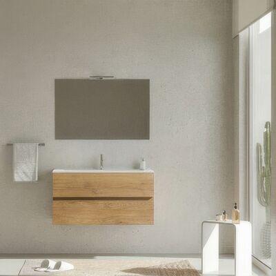 MARCA Mobile Bagno Easy 2c Sospeso 100 Rovere Naturale MARCA Mobile Bagno Easy 2c Sospeso 100 Rovere Naturale
