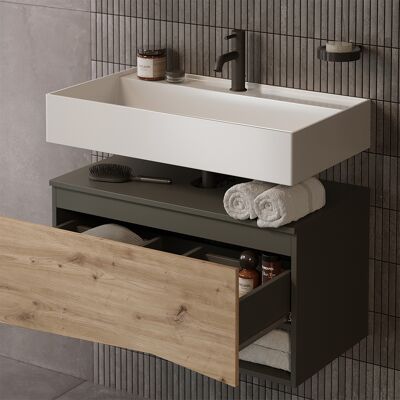Vicco Mobile Sottolavabo Per Bagno Willow, Artigiano, 80 X 42.8 Cm Con Cassetto, Vicco Mobile Sottolavabo Per Bagno Willow, Artigiano, 80 X 42.8 Cm Con Cassetto,