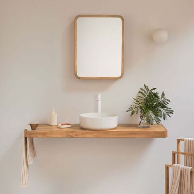 SKLUM Set Di Mobili Da Bagno Sospeso 130x45 Cm In Legno Di Teak Neill SKLUM Set Di Mobili Da Bagno Sospeso 130x45 Cm In Legno Di Teak Neill
