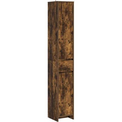 VIDAXL Mobile Da Bagno Rovere Fumo 30 X 33 X 190 Cm VIDAXL Mobile Da Bagno Rovere Fumo 30 X 33 X 190 Cm