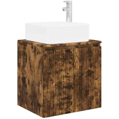 VIDAXL Mobile Lavabo Da Parete Rovere Fumo 53 X 35 X 63 Cm VIDAXL Mobile Lavabo Da Parete Rovere Fumo 53 X 35 X 63 Cm