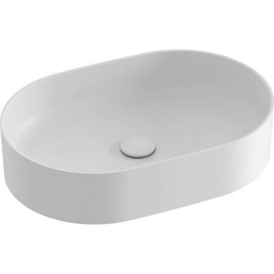 RAVAK Ceramic - Lavabo Da Appoggio 55x37 Cm, Senza Troppopieno, Senza Foro Per Miscelatore, Bianco Opaco Xjx0e155000 RAVAK Ceramic - Lavabo Da Appoggio 55x37 Cm, Senza Troppopieno, Senza Foro Per Miscelatore, Bianco Opaco Xjx0e155000