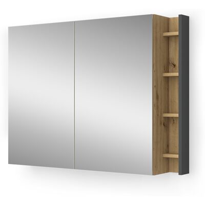 Vicco Specchio Contenitore Bagno Edelin, Artigiano, 100 X 75 Cm Con Ripiani, Vicco Specchio Contenitore Bagno Edelin, Artigiano, 100 X 75 Cm Con Ripiani,