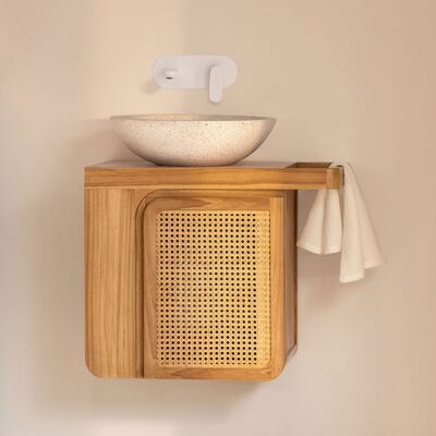 SKLUM Set Di Mobili Da Bagno Sospesi 60x40 Cm In Legno Di Teak Georgy SKLUM Set Di Mobili Da Bagno Sospesi 60x40 Cm In Legno Di Teak Georgy