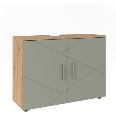 Vicco Mobile Sottolavabo Per Bagno Irma, Verde Salvia, 80 X 59 Cm Con 2 Porte, Vicco Mobile Sottolavabo Per Bagno Irma, Verde Salvia, 80 X 59 Cm Con 2 Porte,