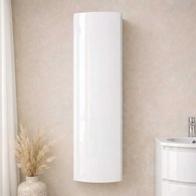 KIAMAMI VALENTINA Colonna Bagno Bianco Lucido Sospesa Moderna Salvaspazio Con Anta Curva Los Angeles KIAMAMI VALENTINA Colonna Bagno Bianco Lucido Sospesa Moderna Salvaspazio Con Anta Curva Los Angeles