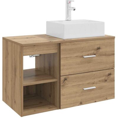 VIDAXL Set Di Mobili Per Il Bagno 2 Pcs Rovere Artigianale VIDAXL Set Di Mobili Per Il Bagno 2 Pcs Rovere Artigianale