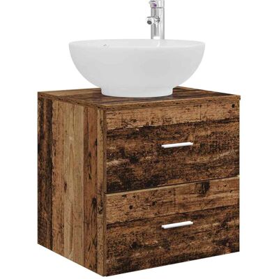 VIDAXL Mobile Lavabo Da Parete Legno Antico 49,5 X 44,5 X 66,5 Cm VIDAXL Mobile Lavabo Da Parete Legno Antico 49,5 X 44,5 X 66,5 Cm