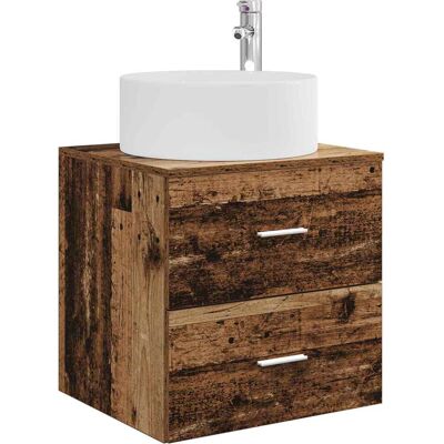 VIDAXL Mobile Lavabo Da Parete Legno Antico 49,5 X 44,5 X 65,5 Cm VIDAXL Mobile Lavabo Da Parete Legno Antico 49,5 X 44,5 X 65,5 Cm