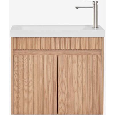 SKLUM Set Di Mobili Da Bagno Sospesi In Legno Con Lavabo Integrato Narek SKLUM Set Di Mobili Da Bagno Sospesi In Legno Con Lavabo Integrato Narek