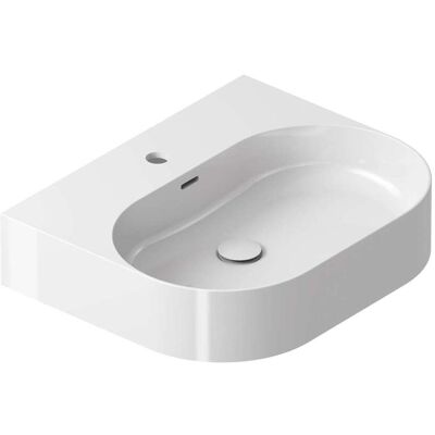 RAVAK Ceramic - Lavabo 55x45 Cm, Con Troppopieno E Foro Per Miscelatore, Bianco Xjx01155008 RAVAK Ceramic - Lavabo 55x45 Cm, Con Troppopieno E Foro Per Miscelatore, Bianco Xjx01155008