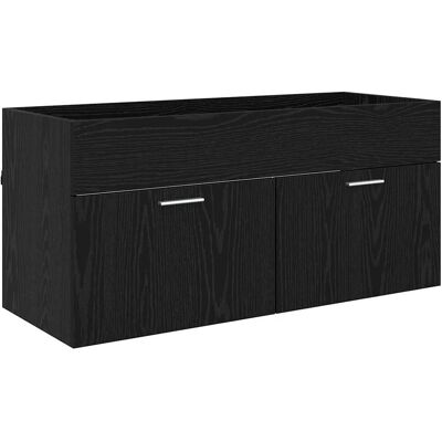 HELLOSHOP26 Mobiletto Lavabo Rettangolare Moderno 100 X 38,5 X 46 Cm Ampio Spazio Contenitivo Stile Contemporaneo Legno Composito Nero 020052660 HELLOSHOP26 Mobiletto Lavabo Rettangolare Moderno 100 X 38,5 X 46 Cm Ampio Spazio Contenitivo Stile Contemporaneo Legno Composito Nero 020052660