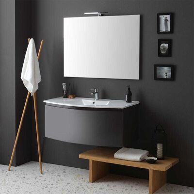 Kiamami Valentina - Mobile bagno sospeso curvo - Grigio ardesia - Tipo di bagno Kiamami Valentina - Mobile bagno sospeso curvo - Grigio ardesia - Tipo di bagno