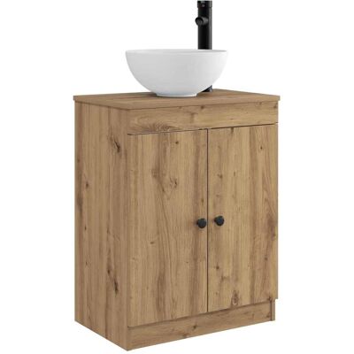 VIDAXL Mobile Da Bagno Con Lavabo Rovere Artigianale 54 X 35 X 83 VIDAXL Mobile Da Bagno Con Lavabo Rovere Artigianale 54 X 35 X 83