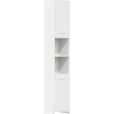 HELLOSHOP26 Mobile Contenitore Da Bagno Dalle Linee Pulite 30 X 30 X 183,5 Cm Legno Composito Bianco 020047715 HELLOSHOP26 Mobile Contenitore Da Bagno Dalle Linee Pulite 30 X 30 X 183,5 Cm Legno Composito Bianco 020047715