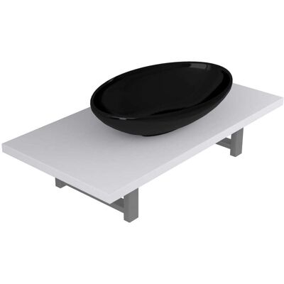 Set bagno vidaXL - Lavabo ovale e mensola Set bagno vidaXL - Lavabo ovale e mensola