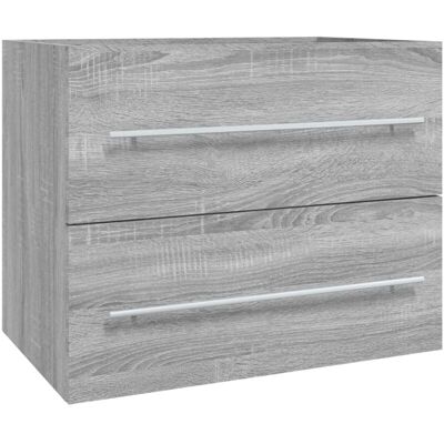 vidaXL Mobiletto da lavabo Sonoma grigio da parete - 60x38.5x48 cm vidaXL Mobiletto da lavabo Sonoma grigio da parete - 60x38.5x48 cm