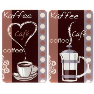 Wenko Protezione Per Piano Cottura, Copertura Per Piano Cottura In Vetro "caffè", Set Di 2, Vetro Temperato, 30x52 Cm, Multicolore Wenko Protezione Per Piano Cottura, Copertura Per Piano Cottura In Vetro "caffè", Set Di 2, Vetro Temperato, 30x52 Cm, Multicolore