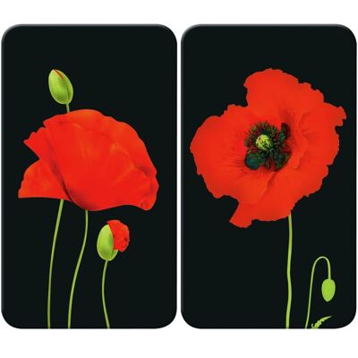 Wenko Glasabdeckplatte Universal Mohn, 2er Set Wenko Glasabdeckplatte Universal Mohn, 2er Set