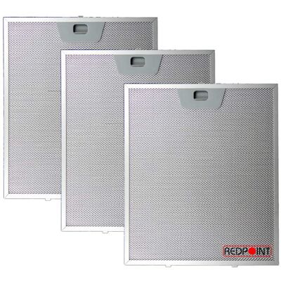 Faber Redpoint® Kit 3 Pcs. Filtri Alluminio Per Cappe Mm.253 X 300 X 8 Con Attacchi Inferiori Faber Redpoint® Kit 3 Pcs. Filtri Alluminio Per Cappe Mm.253 X 300 X 8 Con Attacchi Inferiori