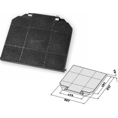 Faber - 267x237 mm Trapezoidale - 267x237 mm - Attivo carbone - Filtro cappa Faber - 267x237 mm Trapezoidale - 267x237 mm - Attivo carbone - Filtro cappa