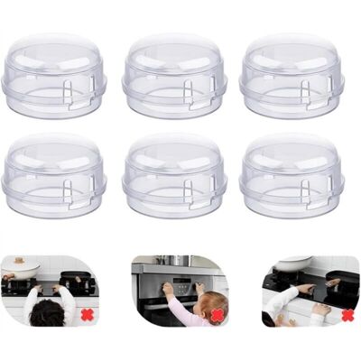 OEM Set Di 6 Coperture Di Sicurezza Per Manopole Del Piano Cottura, Protezione Per Bambini (bianche) OEM Set Di 6 Coperture Di Sicurezza Per Manopole Del Piano Cottura, Protezione Per Bambini (bianche)