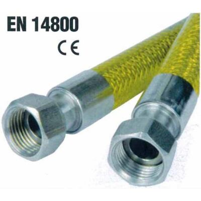 UNIVERSALE Tubo A Norma Flessibile Piani Cottura Gas Gpl Metano Da 1,50 Mt UNIVERSALE Tubo A Norma Flessibile Piani Cottura Gas Gpl Metano Da 1,50 Mt