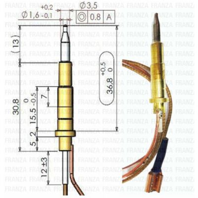 Franke Termocoppia Piano Cottura Compatibile 1981840 Fuoco Sicurgas Franke Termocoppia Piano Cottura Compatibile 1981840 Fuoco Sicurgas