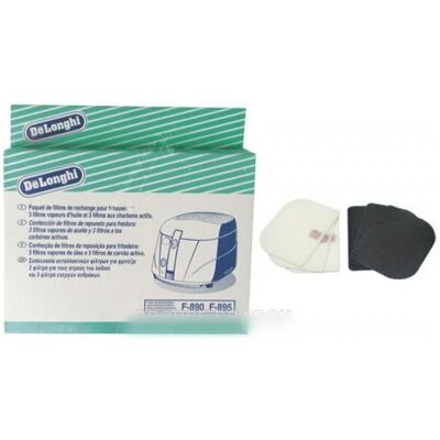 DeLonghi Filtri Del Kit Di 3 Oli, 3 Carboni E 3 Vapori Per Fryer DeLonghi Filtri Del Kit Di 3 Oli, 3 Carboni E 3 Vapori Per Fryer