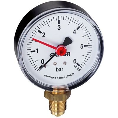 CALEFFI Manometro 557 3/8' - 0÷6 - Radiale CALEFFI Manometro 557 3/8' - 0÷6 - Radiale