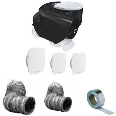 Atlantic Kit Completo Vmc Simple Flux 3 Bocche Autocosy Plus Guarnizioni E Banda Di Alluminio - Atlantic Kit Completo Vmc Simple Flux 3 Bocche Autocosy Plus Guarnizioni E Banda Di Alluminio -