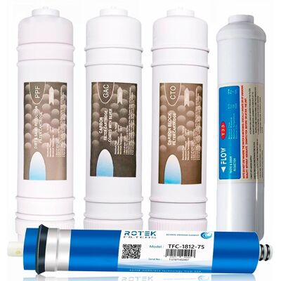 Rosmmel - Kit di filtrazione compatto in linea - Filtro acqua Rosmmel - Kit di filtrazione compatto in linea - Filtro acqua