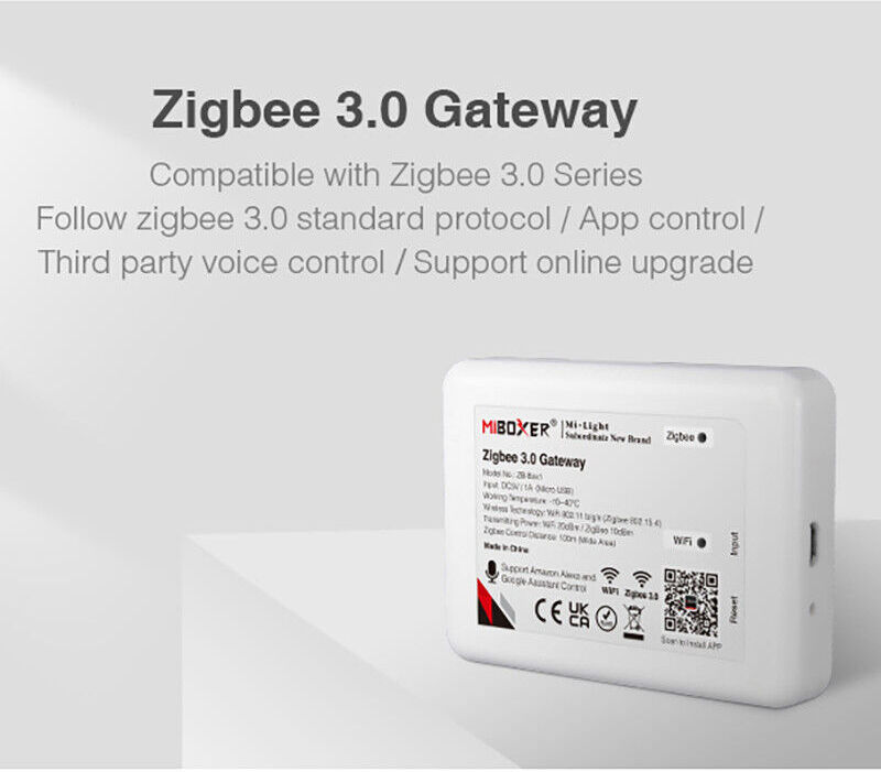 MI-LIGHT Controller  Zigbee 3.0 Wifi Google Home / Alexa ZBBOX1