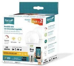 GARZA Bombilla wifi e27 ln regulable pack 2