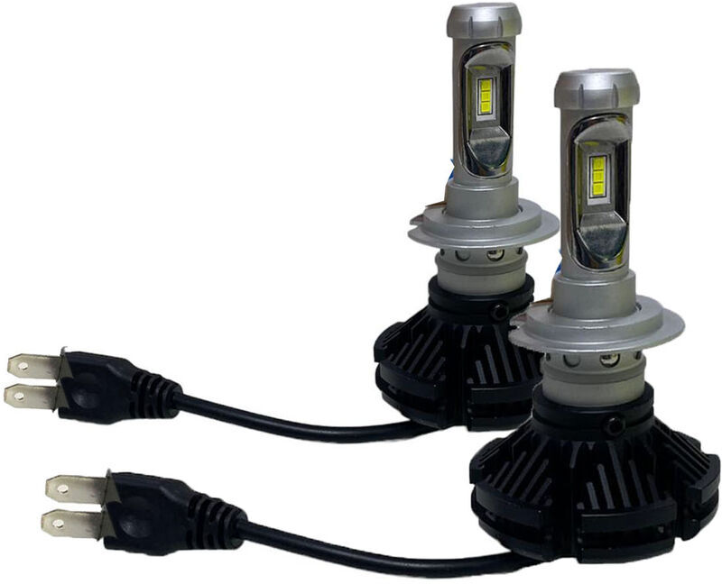 BES - Lampadine Auto H7 Luce Fredda Led 60w Coppia Lampade Ricambio Moto Q-X3